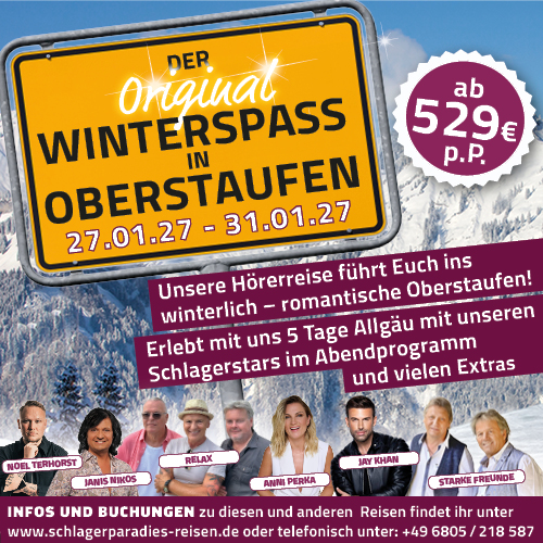 Der Radio Schlagerparadies Winterspass in Oberstaufen 2027