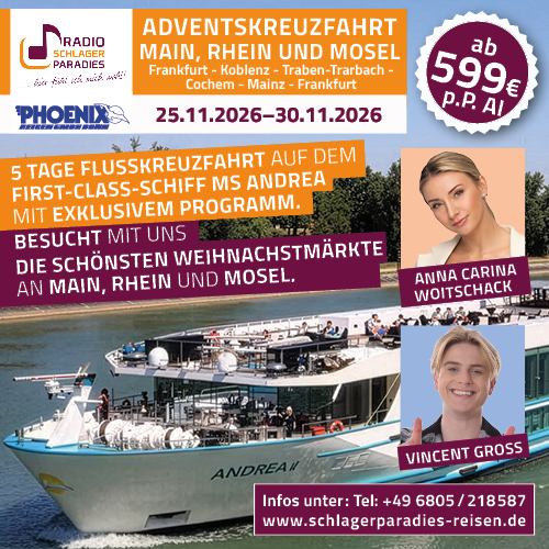 Flusskreuzfahrt Adventsreise Vincent Groß & Anna-Carina Woitschack