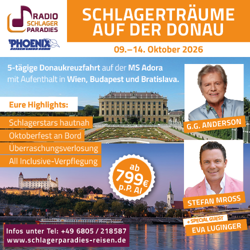 Radioschlagerparadies Flusskreuzfahrt Donau 2026